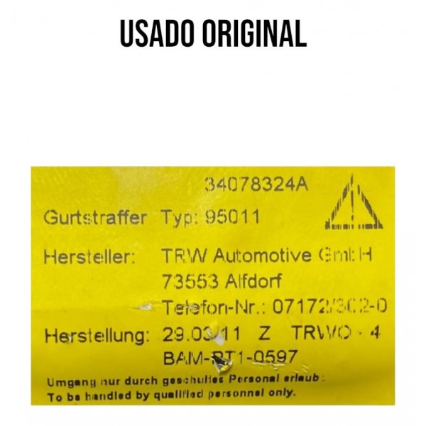 Cinto Segurança Central Volvo S60 T5 2011 34078324a