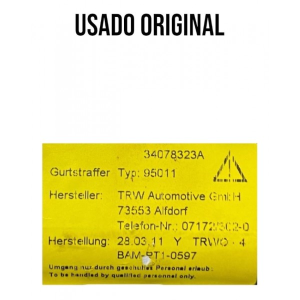 Cinto Segurança Traseiro Esquerdo C/ Air Bag Volvo S60 T5