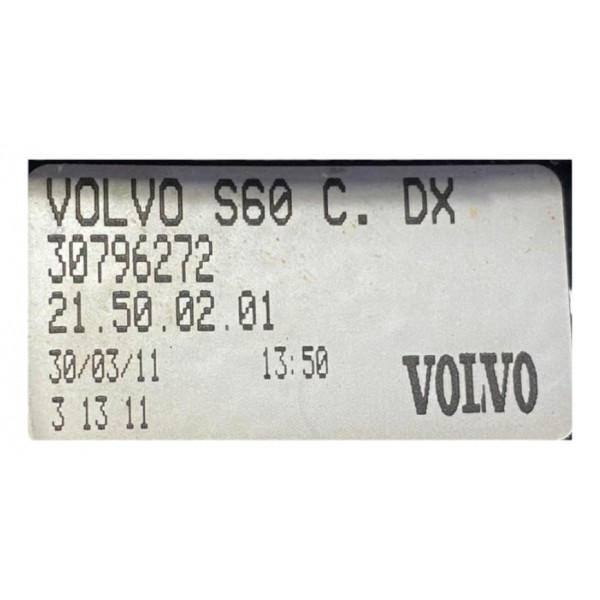 Lanterna Tampa Volvo S60 Traseira Direito T5 2011 30796272 Direito/passageiro