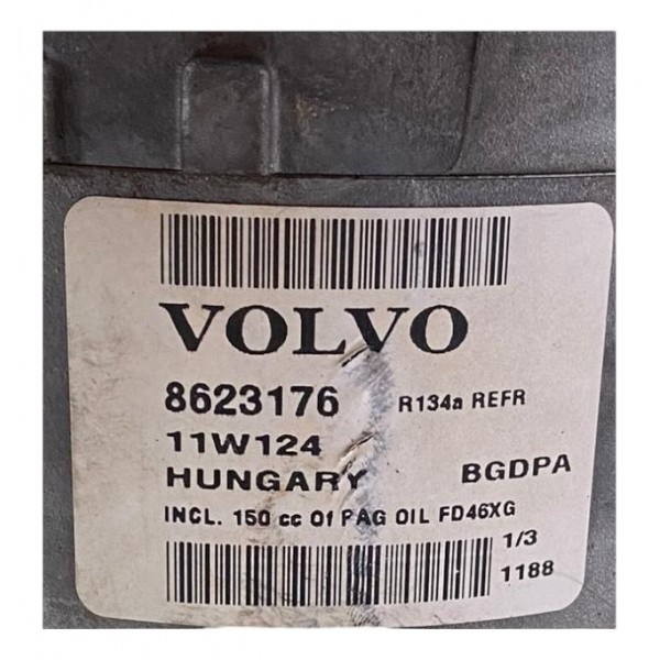 Compressor De Ar Condicionado Volvo S60 T5 2.0 2011 Original