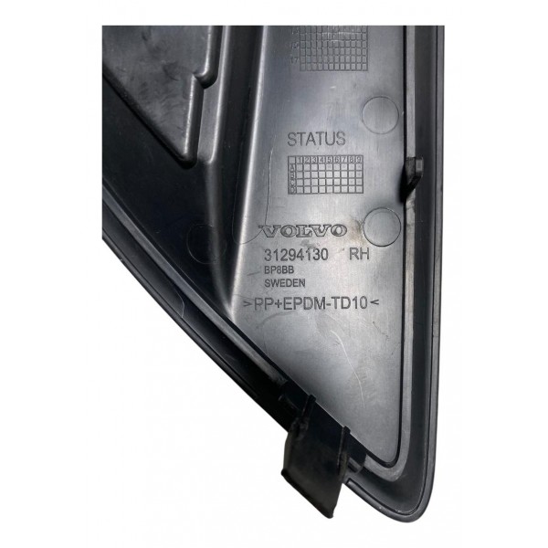 Grade Do Farol Milha Direito Volvo S60 T5 31294130 Original Preto Direito