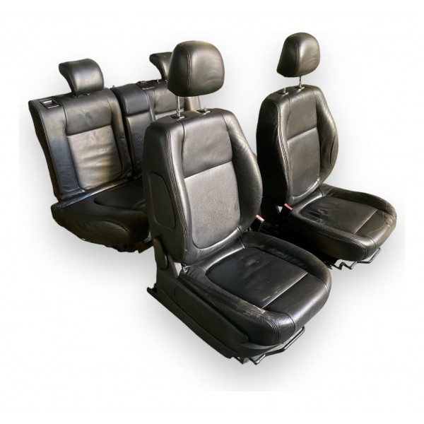 Jogo Banco Original Couro Preto Citroen C4 Pallas 2007 /2013 Preto