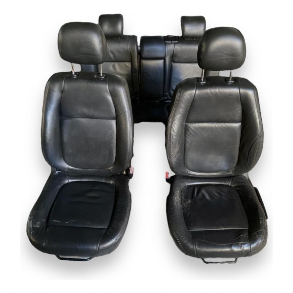 Jogo De Banco Preto Couro Citroen C4 Pallas 2007 A 2013 Preto