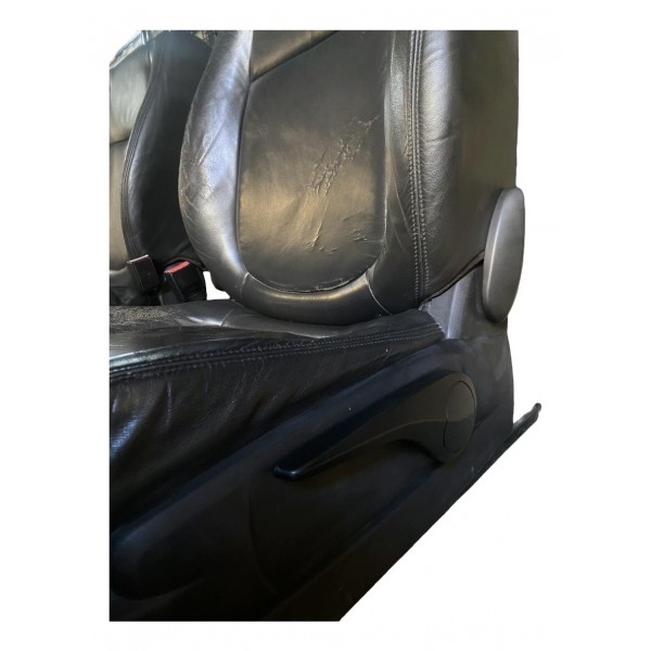 Jogo De Banco Preto Couro Citroen C4 Pallas 2007 A 2013 Preto