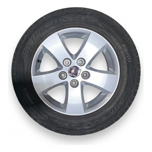 Roda C/ Pneu Aro 17 225 / 65  Fiat Freemont 2.4 2011 / 2012 Prateado