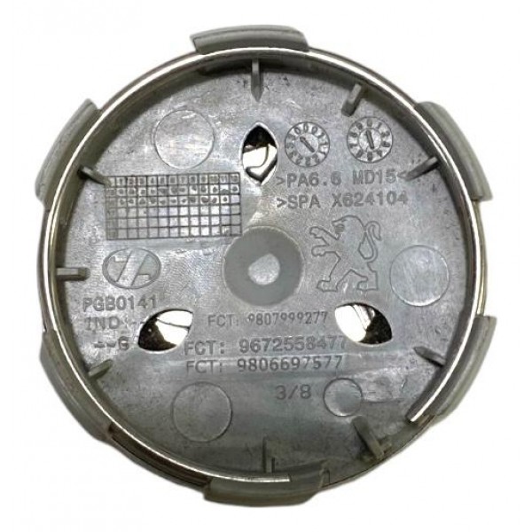 Calota Central Peugeot 208 308 408 3008 9672558477 Original Branco