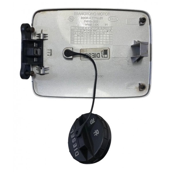 Portinhola Tampa Tanque Combustível Ssangyong Kyron 2009 11 Prateado