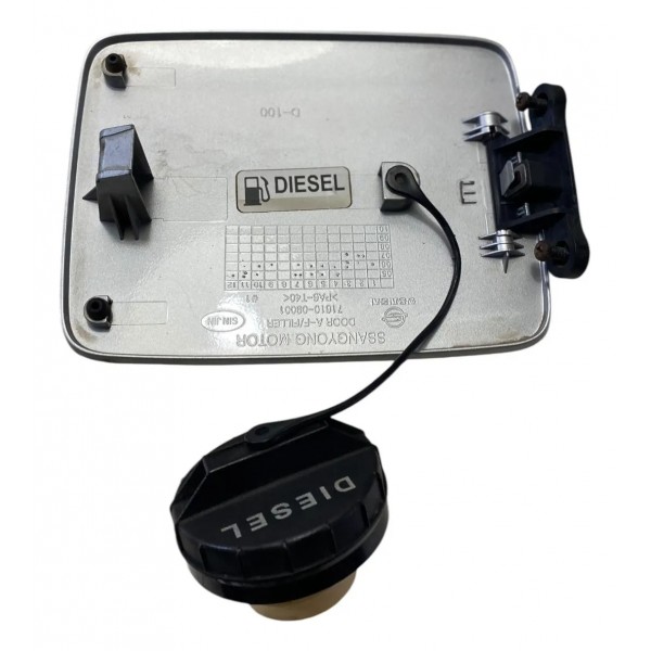 Portinhola Tampa Tanque Combustível Ssangyong Kyron 2009 11 Prateado