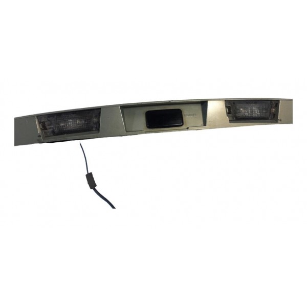 Friso Moldura Régua Tampa Renault Scenic Traseira 2002 2007 Cinza-escuro