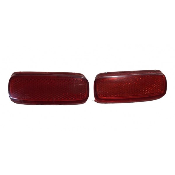 Par De Refletor Para Choque Olho Gato Peugeot 206 Sw 2005/08 Vermelho