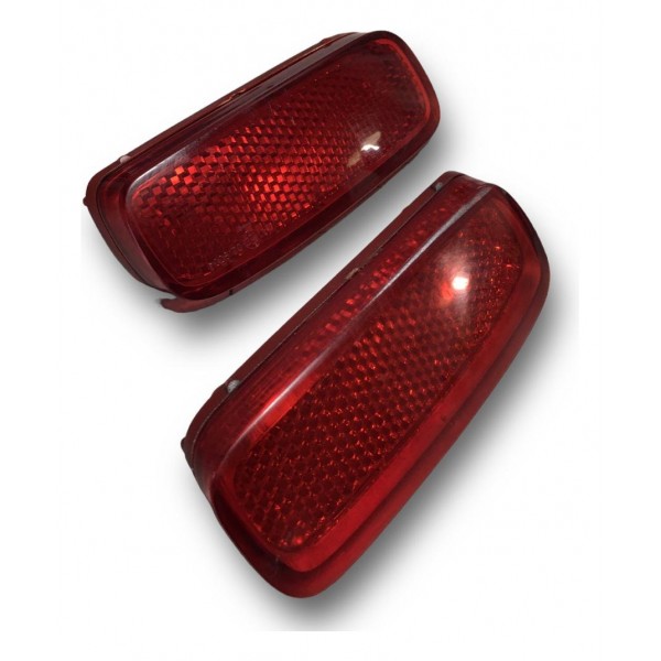 Par De Refletor Para Choque Olho Gato Peugeot 206 Sw 2005/08 Vermelho