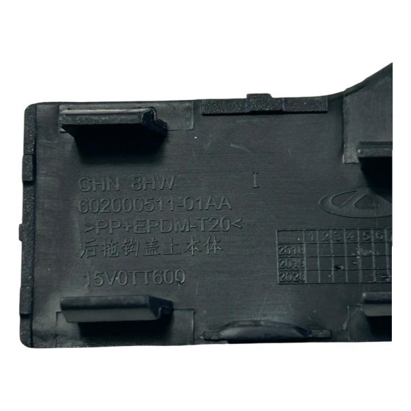 Tampa Reboque Chery Tiggo 5x 2023 2025 Parachoque Traseiro Preto