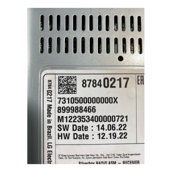 Módulo Multimídia Gm Chevrolet Onix 1.0 2023 Original Preto