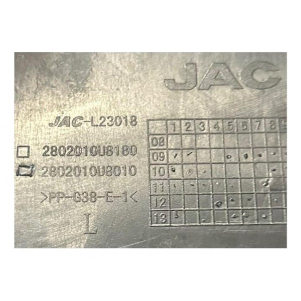 Defletor Protetor Cárter Jac J3 Turin Esquerdo 2015 Original