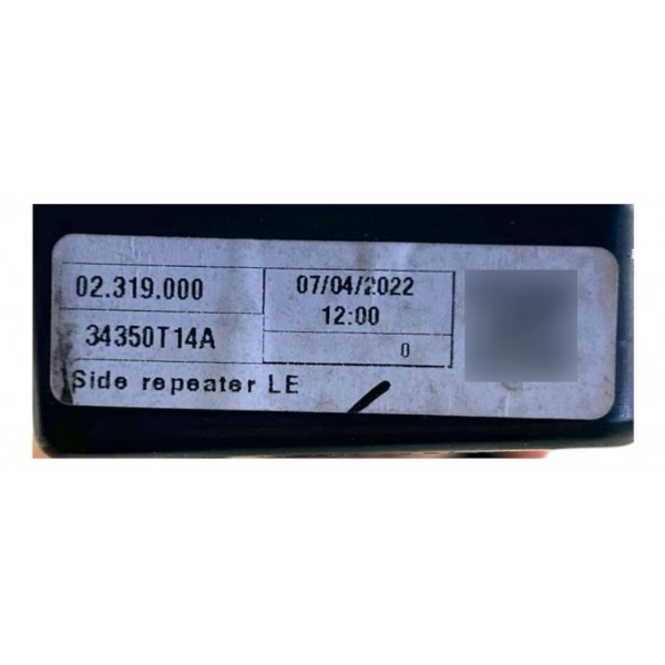 Pisca Retrovisor Externo Honda New City Esquerdo 2022 2023 Preto