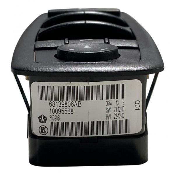 Comando Vidro Elétrico Jeep Cherokee Dianteiro Esquerdo 2014 Preto