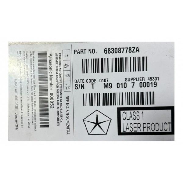 Rádio Cd Gps Multimidia Fiat Freemont Journey 2019 Original