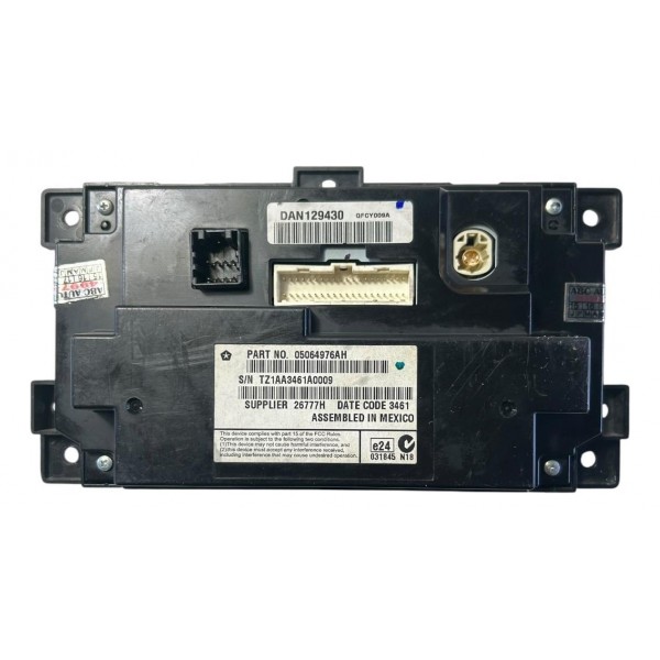 Display Rádio Comando Ar Condicionado Fiat Freemont 2012 Preto