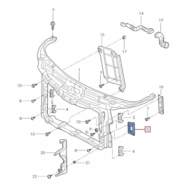 Chapa Longarina Dianteira Gol Saveiro Voyage 2012 Esquerdo